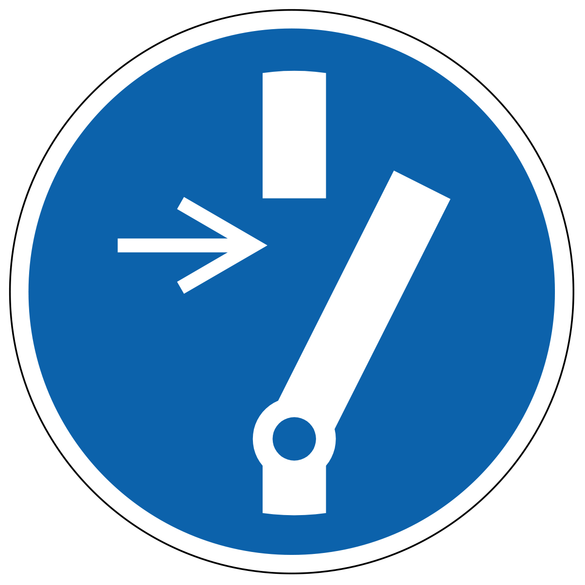Débrancher avant d'effectuer une activité de maintenance ou une réparation - étiquettes et panneaux d'obligation et de consigne